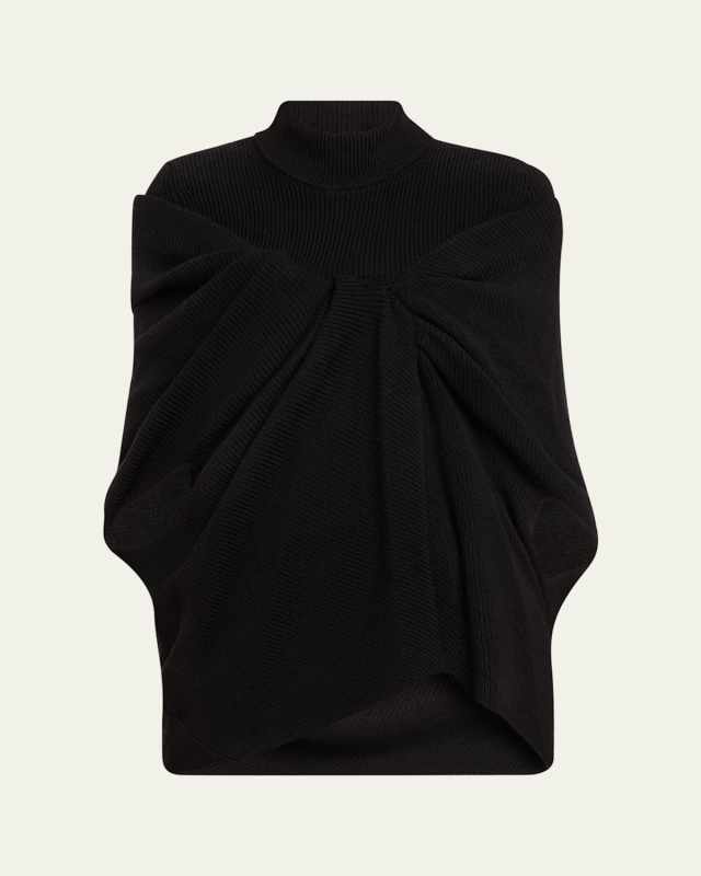 The Cosette Turtleneck Draped Sweater